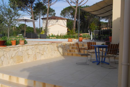 Morgonbild - nedre och övre terassen